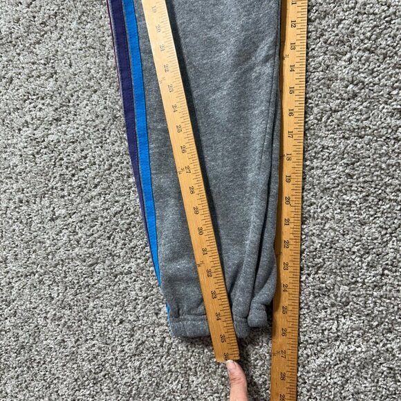 Aviator Nation Women's Small 5 Stripe Sweatpants in Heather Grey & Pink - Picture 8 of 9